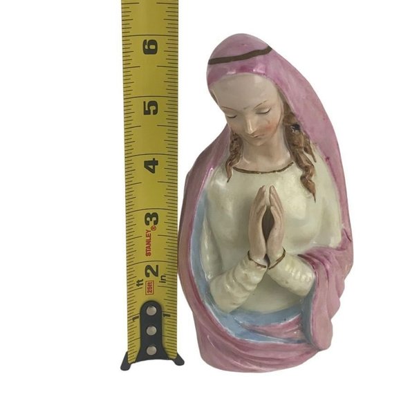 Lipper & Mann Creations Praying Virgin Mary Ceramic Figurine Midcentury Japan 6" - Picture 8 of 8
